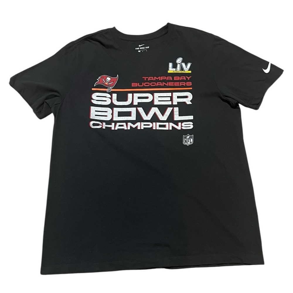 Tampa Bay Buccaneers T-Shirt Nike Dri-Fit Bucs Super Bowl Graphic Gray Large
